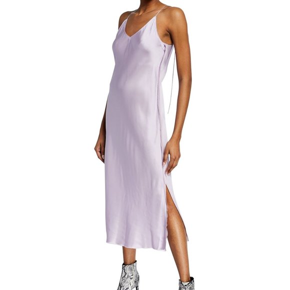 Helmut Lang Dresses & Skirts - NWT Helmut Lang Light Purple Midi Silky Slip Dress
